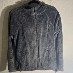 Burton Women's Gray Full Zip Hooded Fleece Jacket Size S Cabincore cottagecore